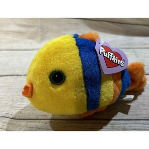 NWT Swibco Puffkins Jules the Fish  Plush Stuffed Animal New with Tags Tub18